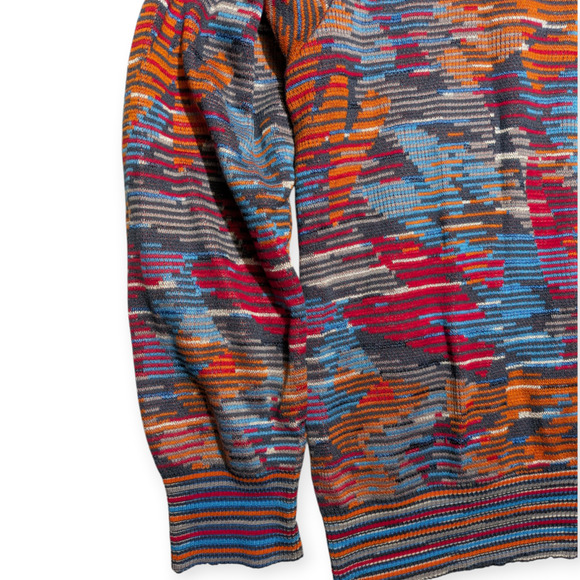 Missoni Sport Jacquard Knit Cardigan Sweater Multicolor Italy Size 58 XL-XXL - Picture 11 of 16